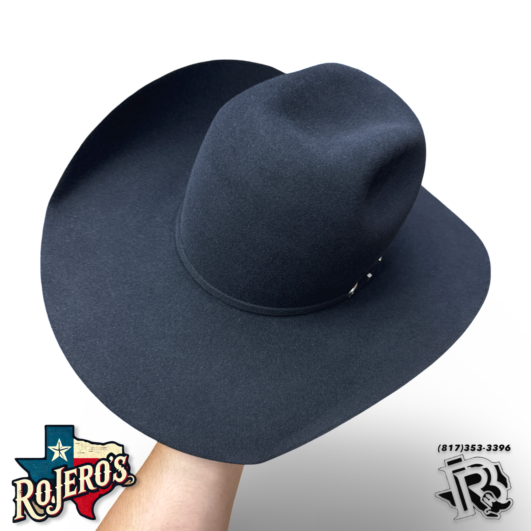 7X BLACK | RODEO KING FELT COWBOY HAT