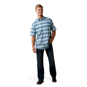 Mens Ariat venttek classic short sleeve Ashleigh blue | 10044934