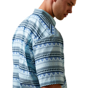 Mens Ariat venttek classic short sleeve Ashleigh blue | 10044934