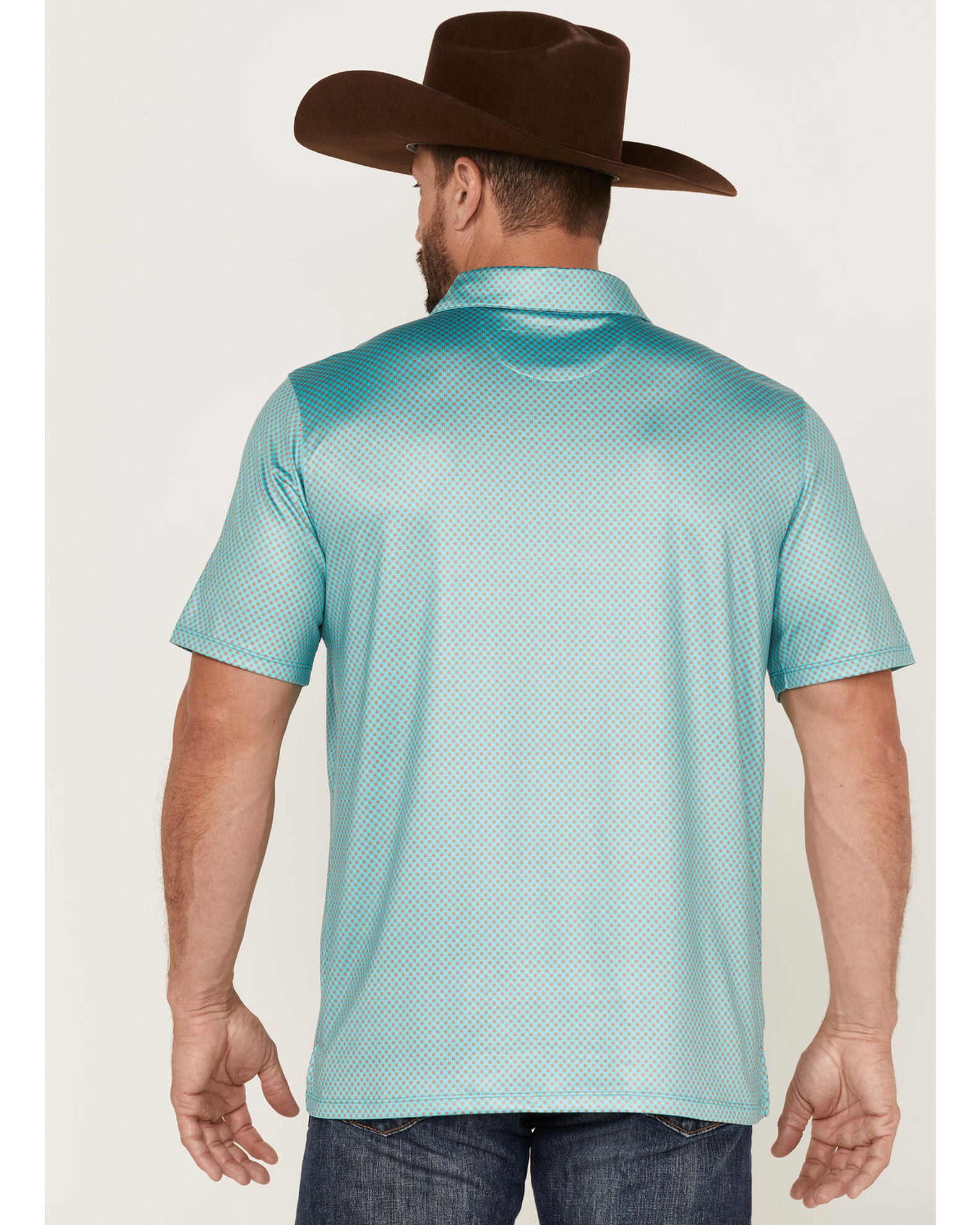 “ Colton “ |  SHORT SLEEVE PRINTED POLO TEAL