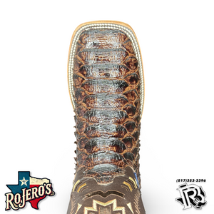 ‘’CHARLIE ’’ MENS BROWN  PYTHON PRINTED BOOTS