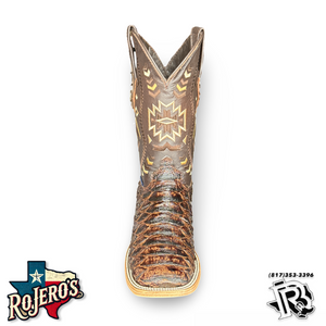 ‘’CHARLIE ’’ MENS BROWN  PYTHON PRINTED BOOTS