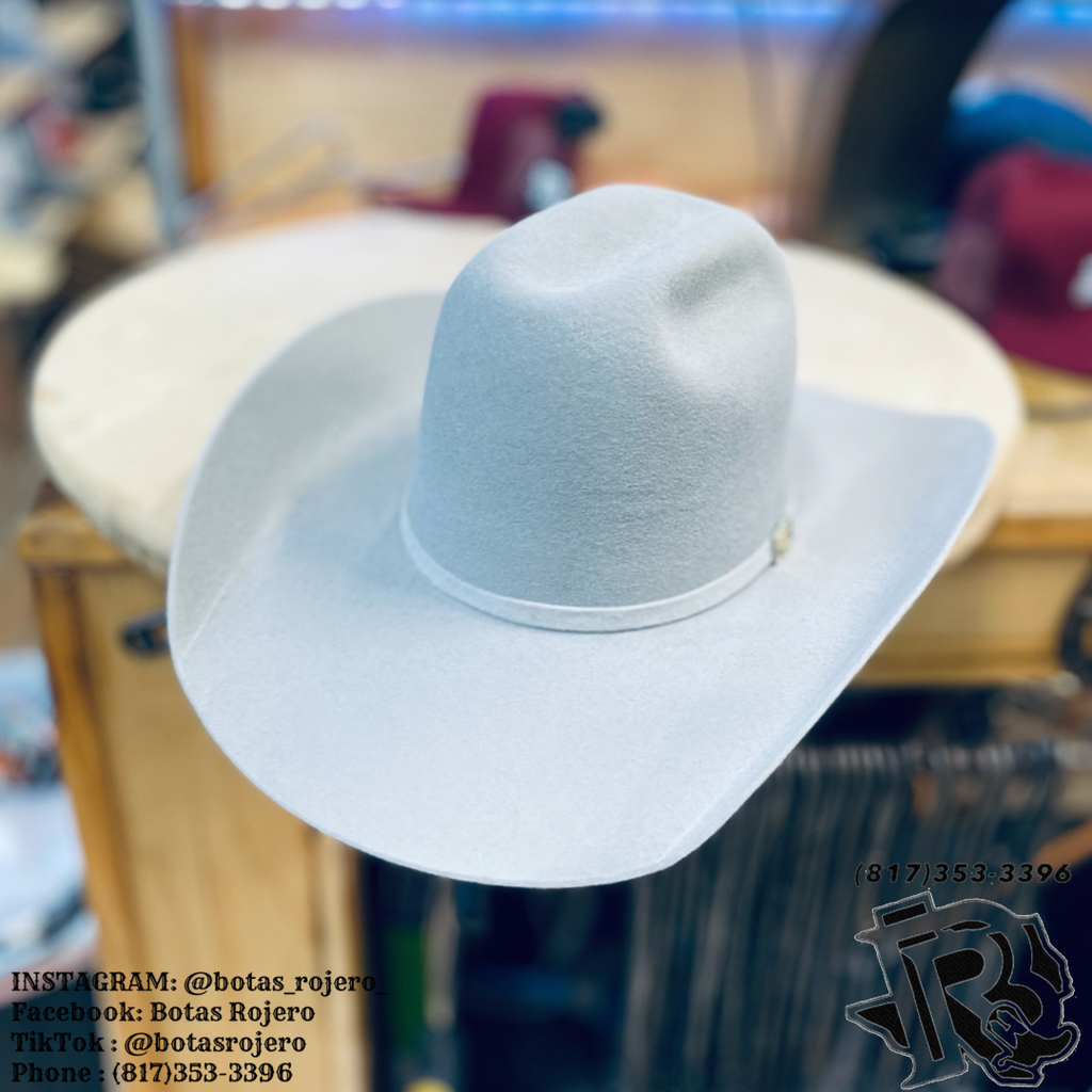 “ Santiago “ | MEN WOOL COWBOY HAT SILVERGREY OPEN CROWN