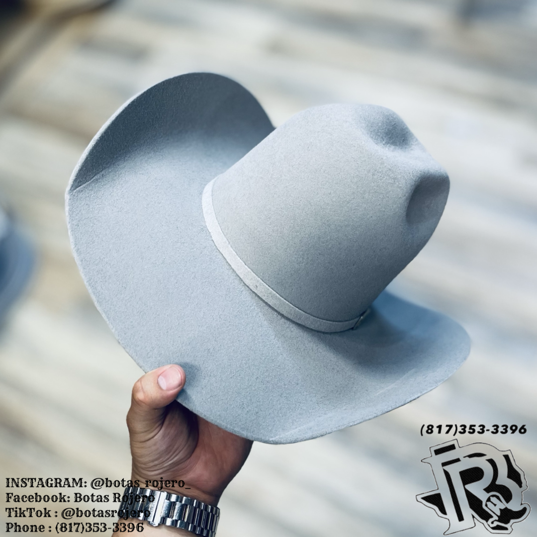 “ Santiago “ | MEN WOOL COWBOY HAT SILVERGREY OPEN CROWN