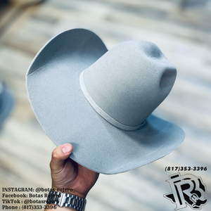 “ Santiago “ | MEN WOOL COWBOY HAT SILVERGREY OPEN CROWN