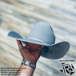 “ Santiago “ | MEN WOOL COWBOY HAT SILVERGREY OPEN CROWN