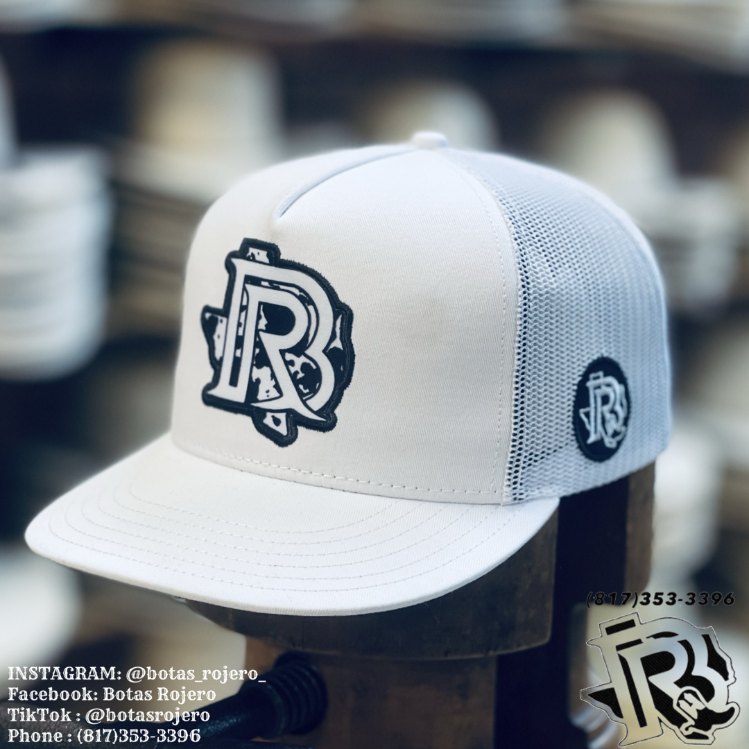 “ COWHIDE “ | BR CAPS COW PRINT CAP WHITE/BLACK