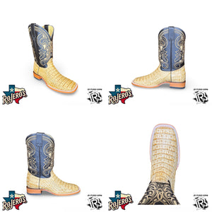 “ Jack  “  | MEN WESTERN ORIGINAL CAIMAN SQUARE TOE BOOTS TAN ARANGO