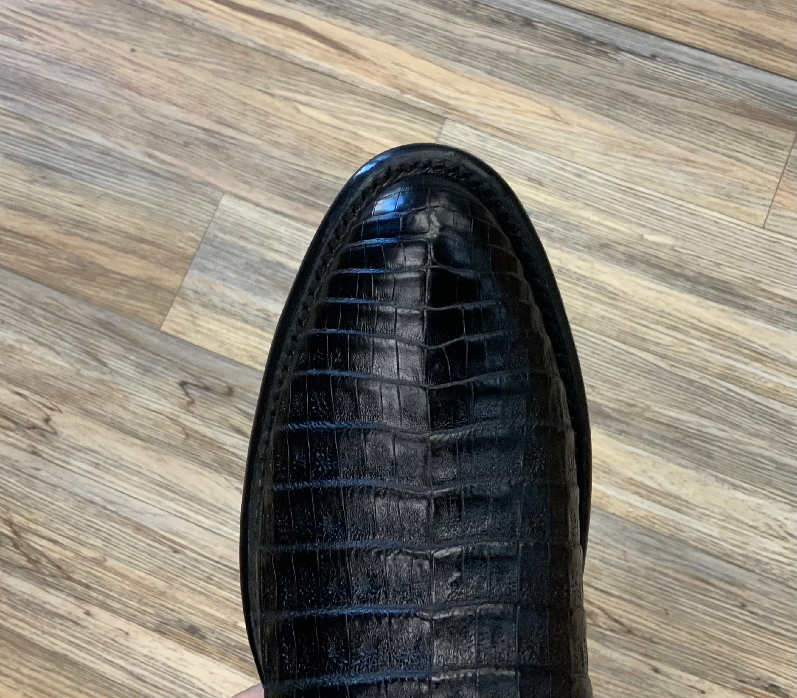 ‘’Robert’’ Mens Black Caiman Belly