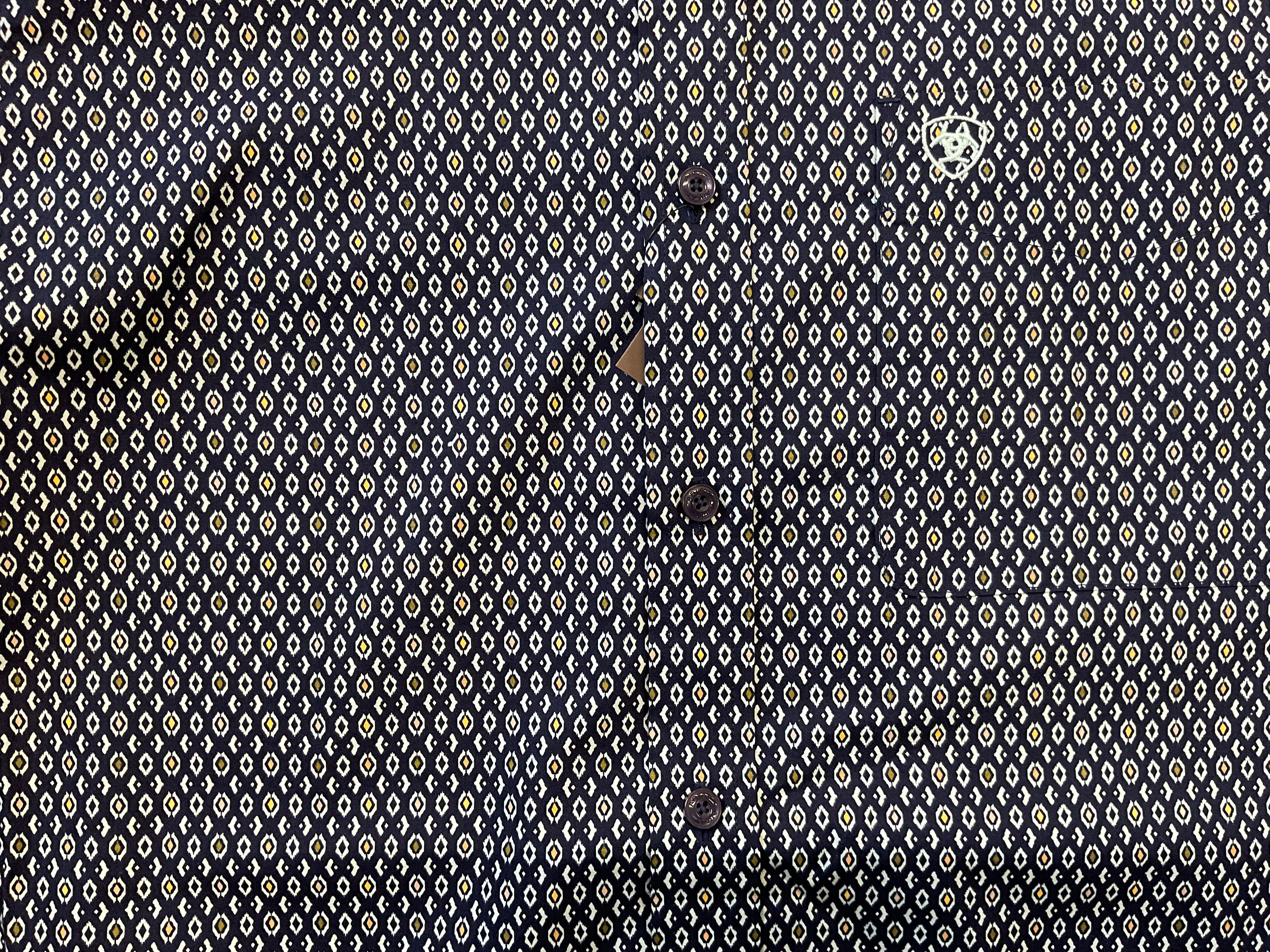 BOYS ARIAT CLARK SHORT SLEEVE NAVY SHIRT |10054780