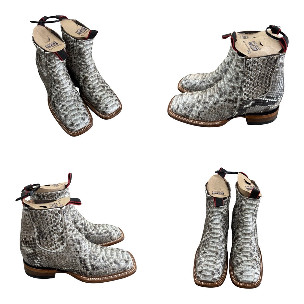 “ Anthony “ |NATURAL  PYTHON RIDDING BOOTS ( botines ) TEJANOS