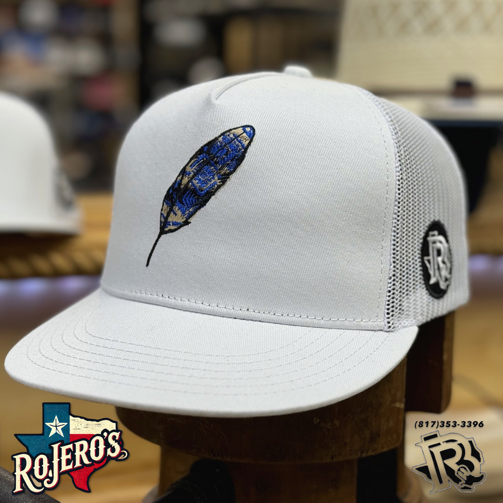 “ AZTEC FEATHER “ | BLUE FRAN BR CAP WESTERN CAP