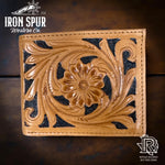 “ ALBERT  “ | IRON SPUR WESTERN CO. MEN BI FOLD WESTERN TOOLED LEATHER WALLET