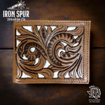 “ MARIO  “ | IRON SPUR WESTERN CO. MEN BI FOLD WESTERN TOOLED LEATHER WALLET