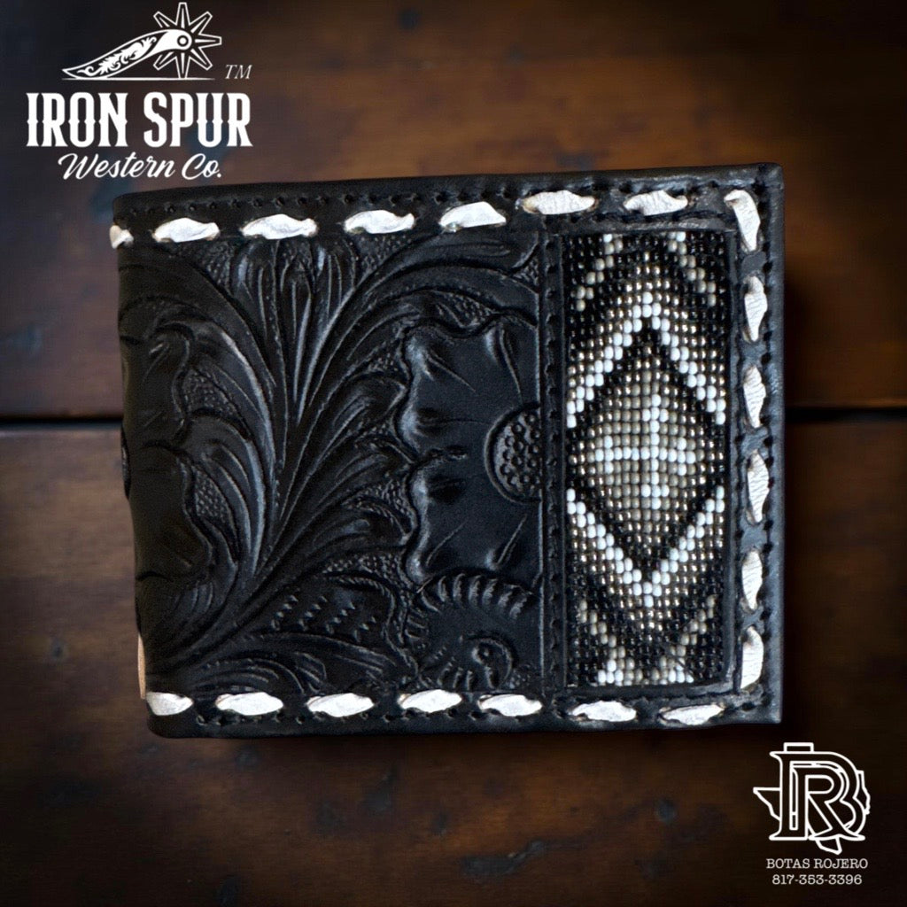 “ CROSS “ | IRON SPUR ™️ WESTERN CO BI-FOLD WESTERN WALLET HANDMADE
