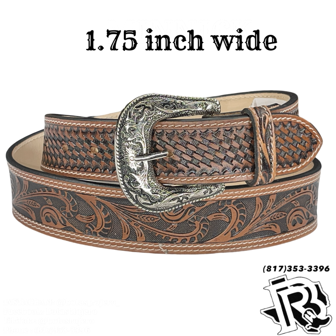 " TOMI " | IRON SPUR ™️ MEN BELT WESTERN TOOLED LEATHER