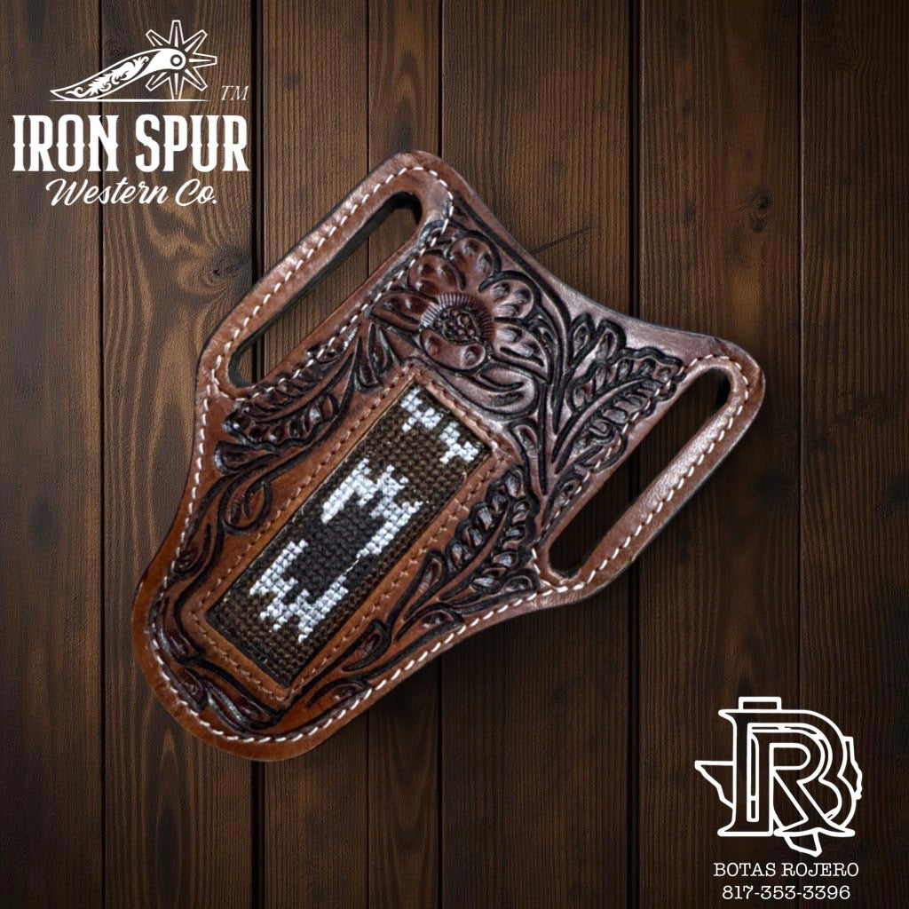 ‘’SIERRA’’ |IRON SPUR WESTERN CO.  KNIFE SHEATH WESTERN TOOLED LEATHER