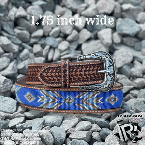 “ JIMMY ” | IRON SPUR ™️ MEN’S WESTERN TOOLED BEADED BLUE