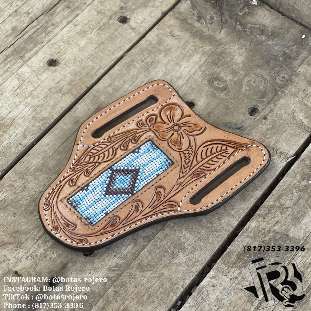 “ Fabian “ | MEN WESTERN KNIFE SHEATH LIGHT BLUE