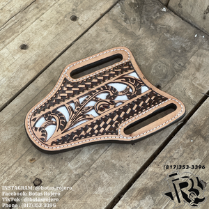 ‘’MARIO’’ | IRON SPUR WESTERN CO.  KNIFE SHEATH WESTERN TOOLED LEATHER