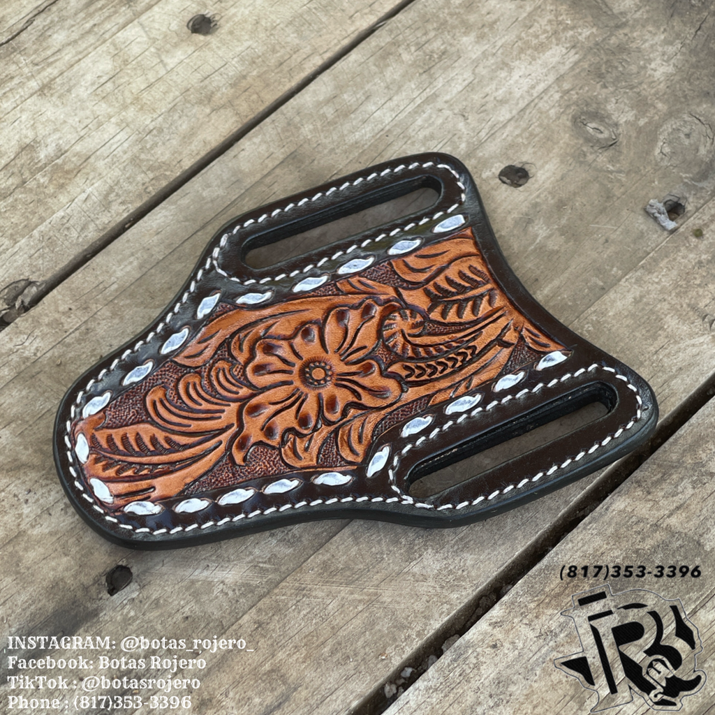 MANNY  TOOLED LEATHER SHEATH