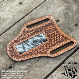 “ PAUL “ |  KNIFE SHEATH WESTERN TOOLED LEATHER| IRON SPUR