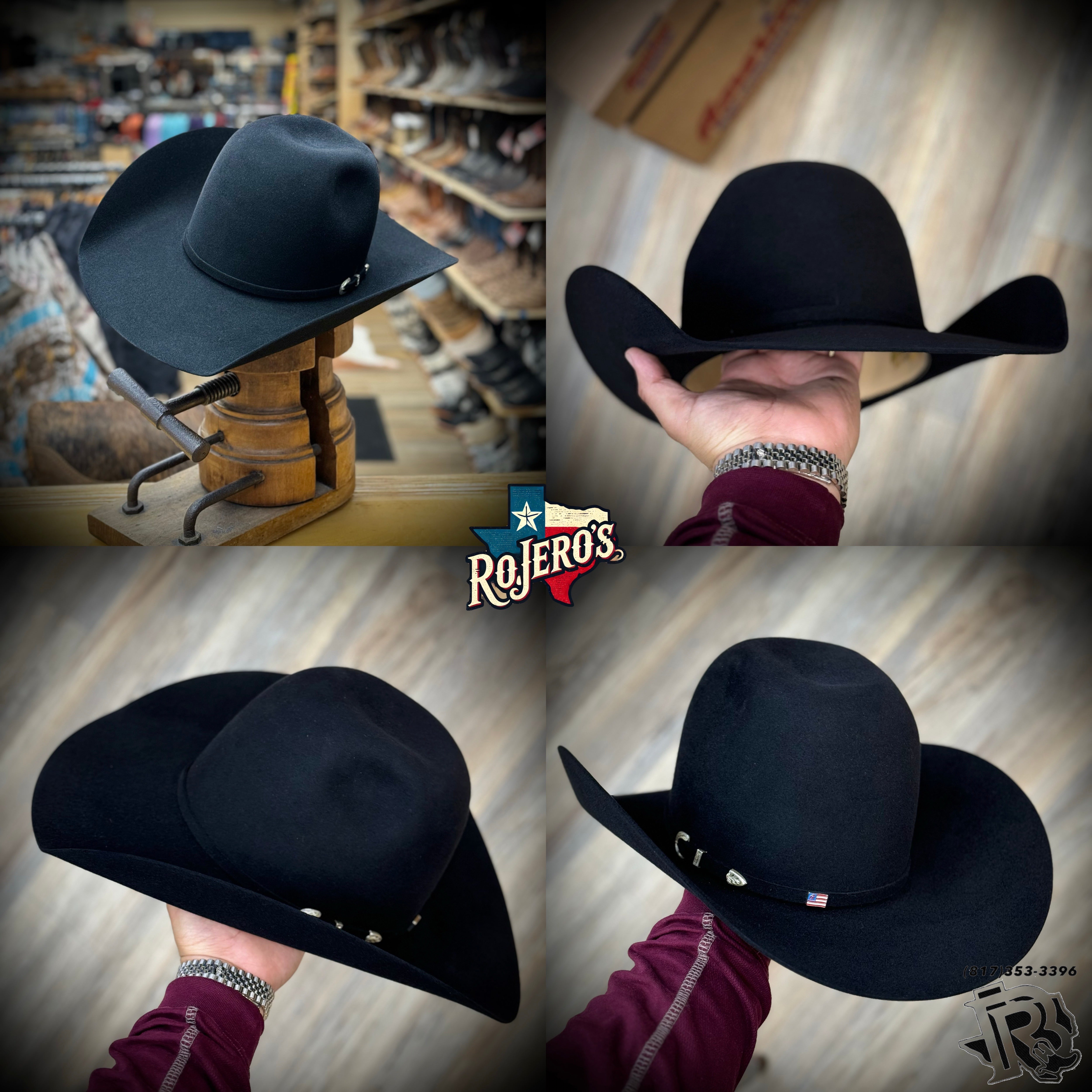 40X BLACK | AMERICAN HAT COWBOY FELT HAT