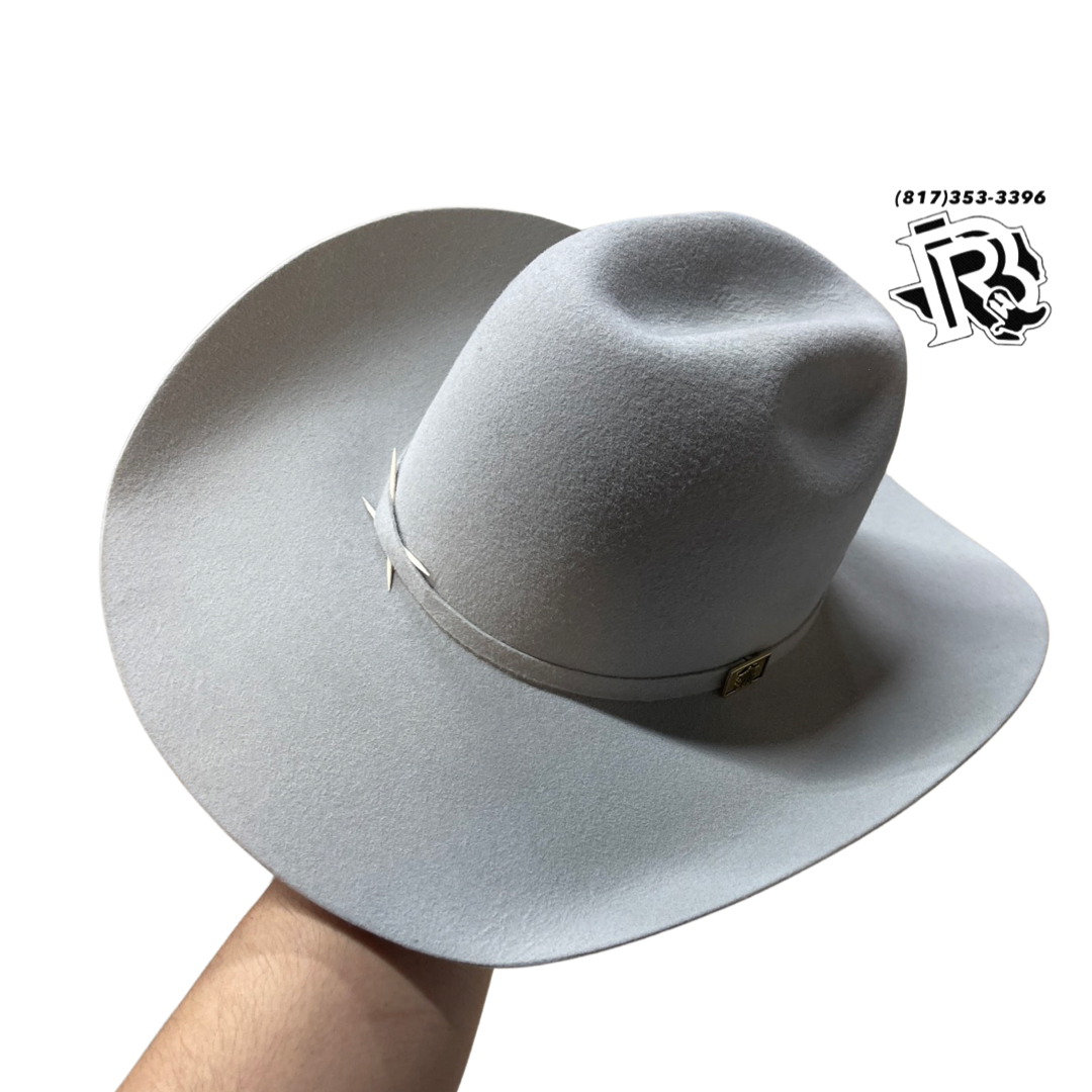 “ Santiago “ | MEN WOOL COWBOY HAT SILVERGREY OPEN CROWN