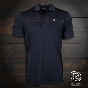 ‘’Weekender’’ Hooey Polo Black with Black Golf logo |HP001BK