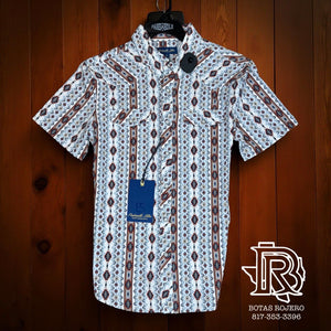 Mens Panhandle short sleeve Blue 2 Pkt Snap Shirt | TMN3S05715
