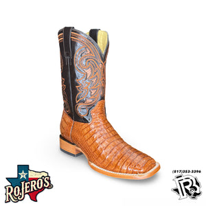 CAIMAN BELLY COGNAC | ORIGNAL MEN SQUARE TOE BOOTS ARANGO