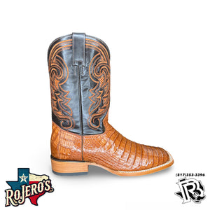 CAIMAN BELLY COGNAC | ORIGNAL MEN SQUARE TOE BOOTS ARANGO
