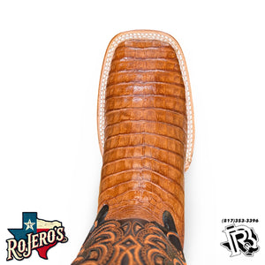 CAIMAN BELLY COGNAC | ORIGNAL MEN SQUARE TOE BOOTS ARANGO