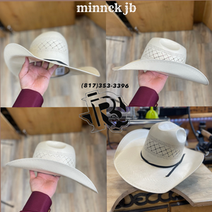 “ DOUBLE DIAMOND “ | COWBOY WESTERN STRAW HAT IVORY RODEO KING 4 1/4” brim