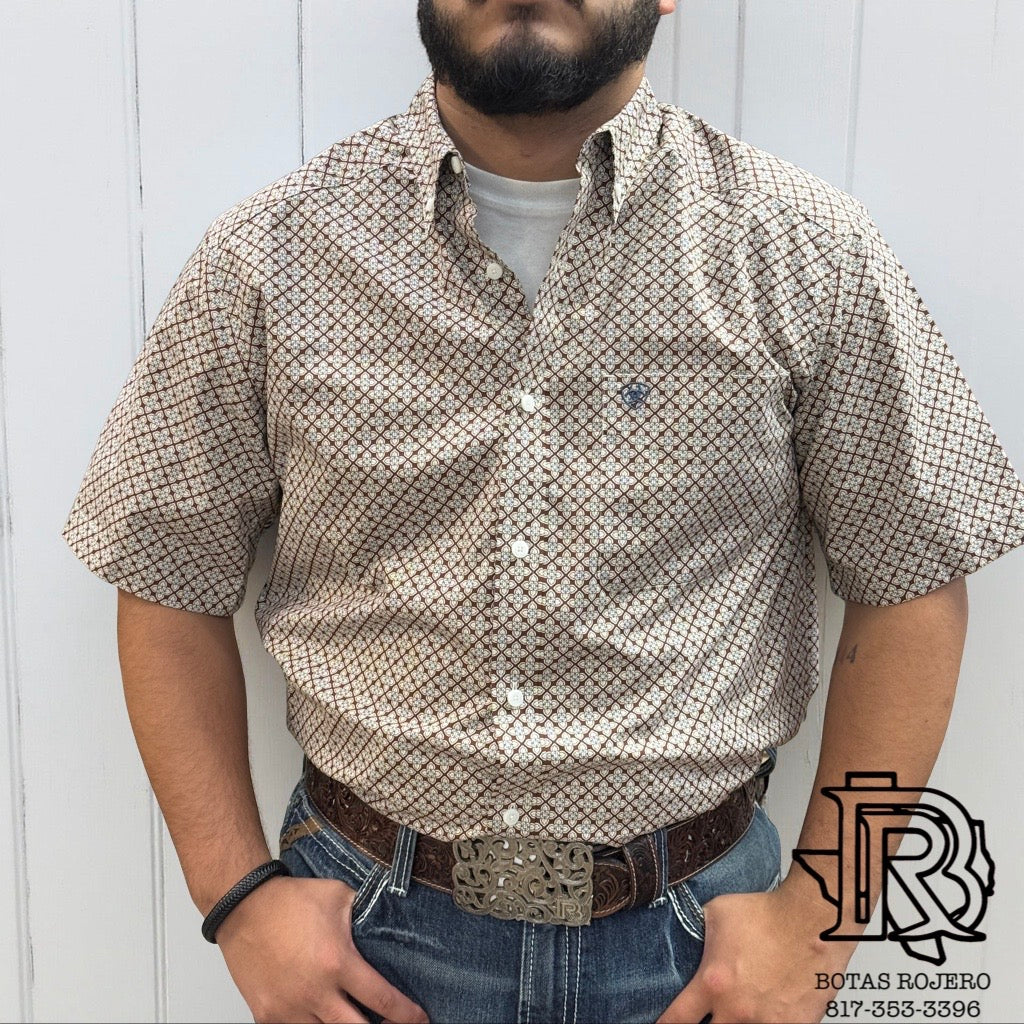 Ariat Men's Carmelo Brown Classic Fit Button Down Shirt| 10059012