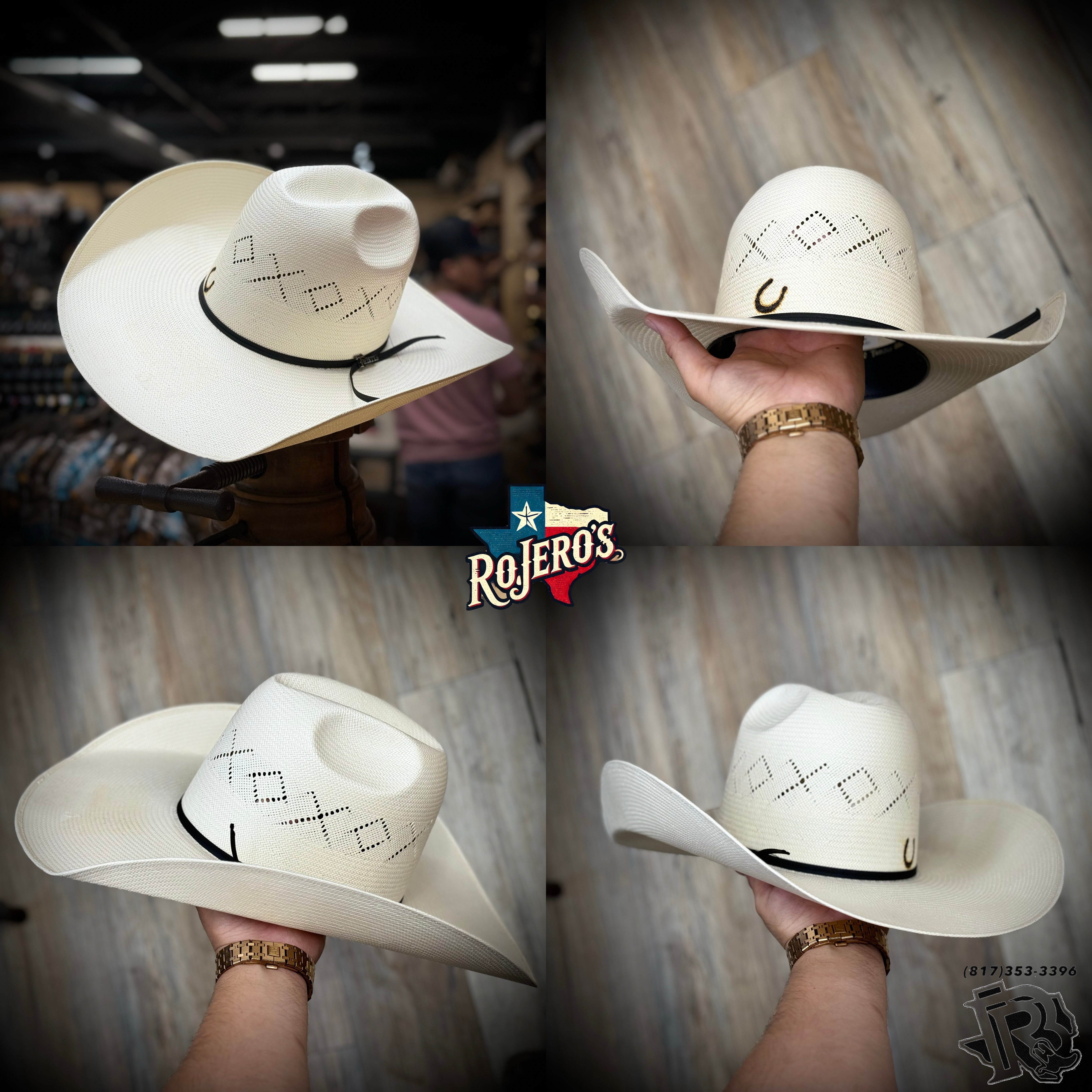 “ Walter “ | Twister 10X STRAW HAT Shantung Hat 5 INCH BRIM