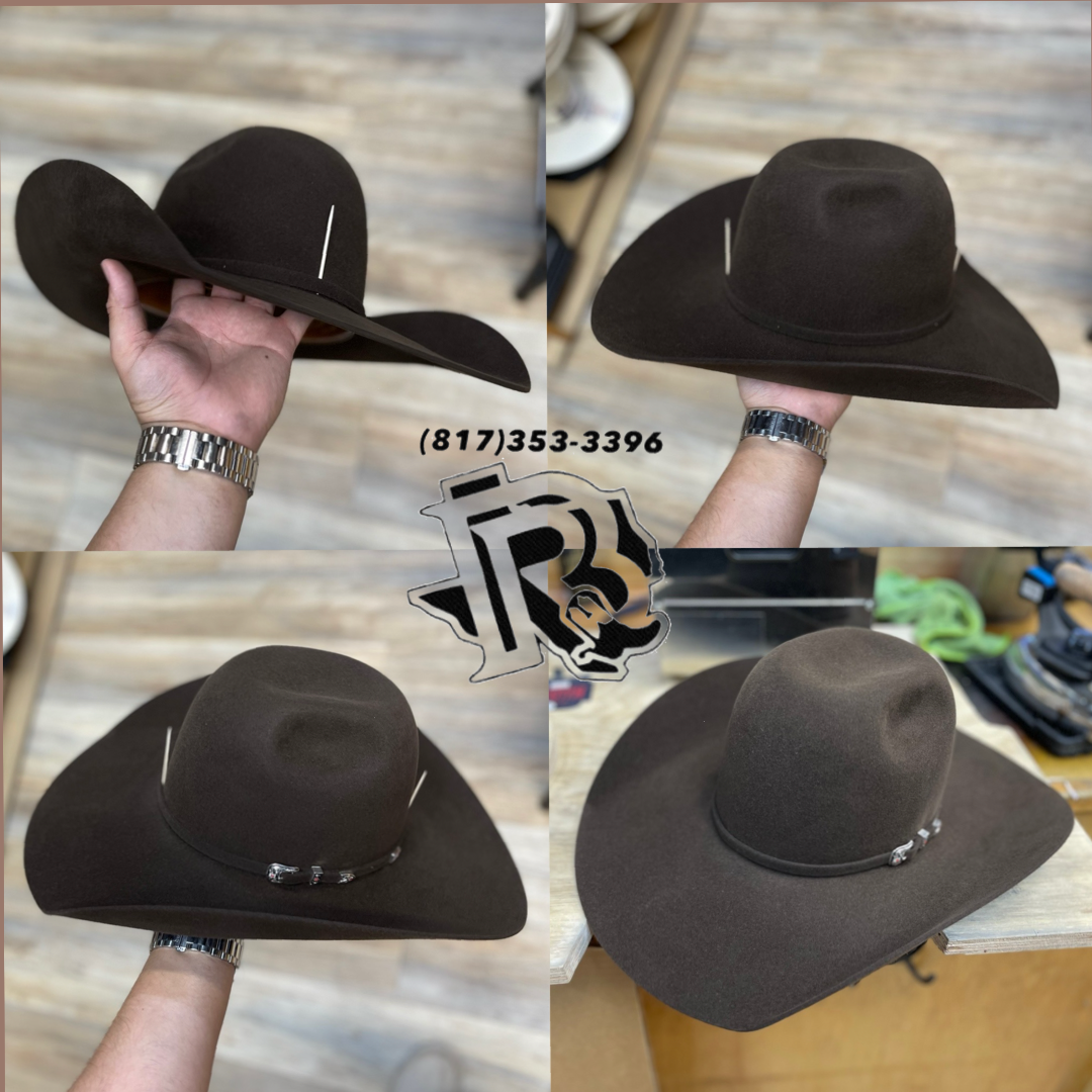 20X CHOCOLATE | AMERICAN HAT FELT HAT 5 INCH BRIM – Botas Rojero 20X CHOCOLATE | AMERICAN HAT FELT HAT 5 INCH BRIM – Botas Rojero