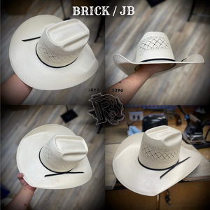 “ DOUBLE DIAMOND “ | COWBOY WESTERN STRAW HAT IVORY RODEO KING 4 1/4” brim