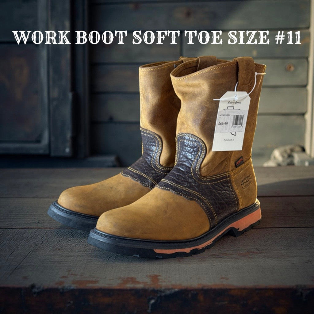 ACERO WORK BOOTS SOFT TOE SIZE 11