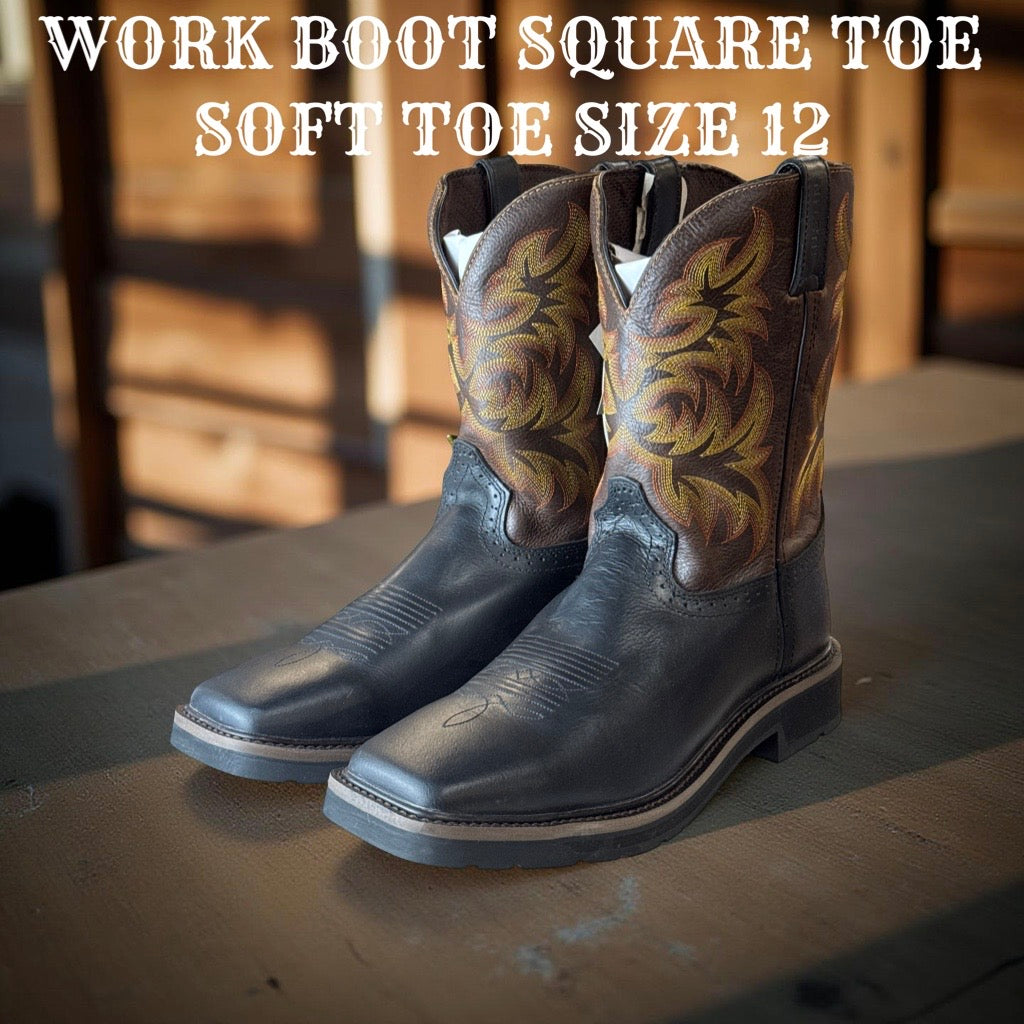 JUSTIN NO STEEL TOE | DRILLER WESTERN WORK BOOT WK4816