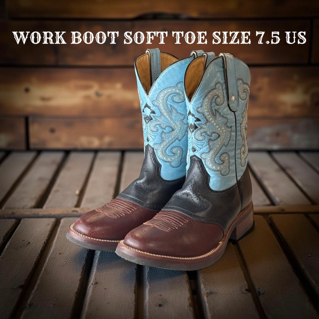 PISTOLERO BROWN/BLACK BOOTS SOFT TOE WORK BOOT