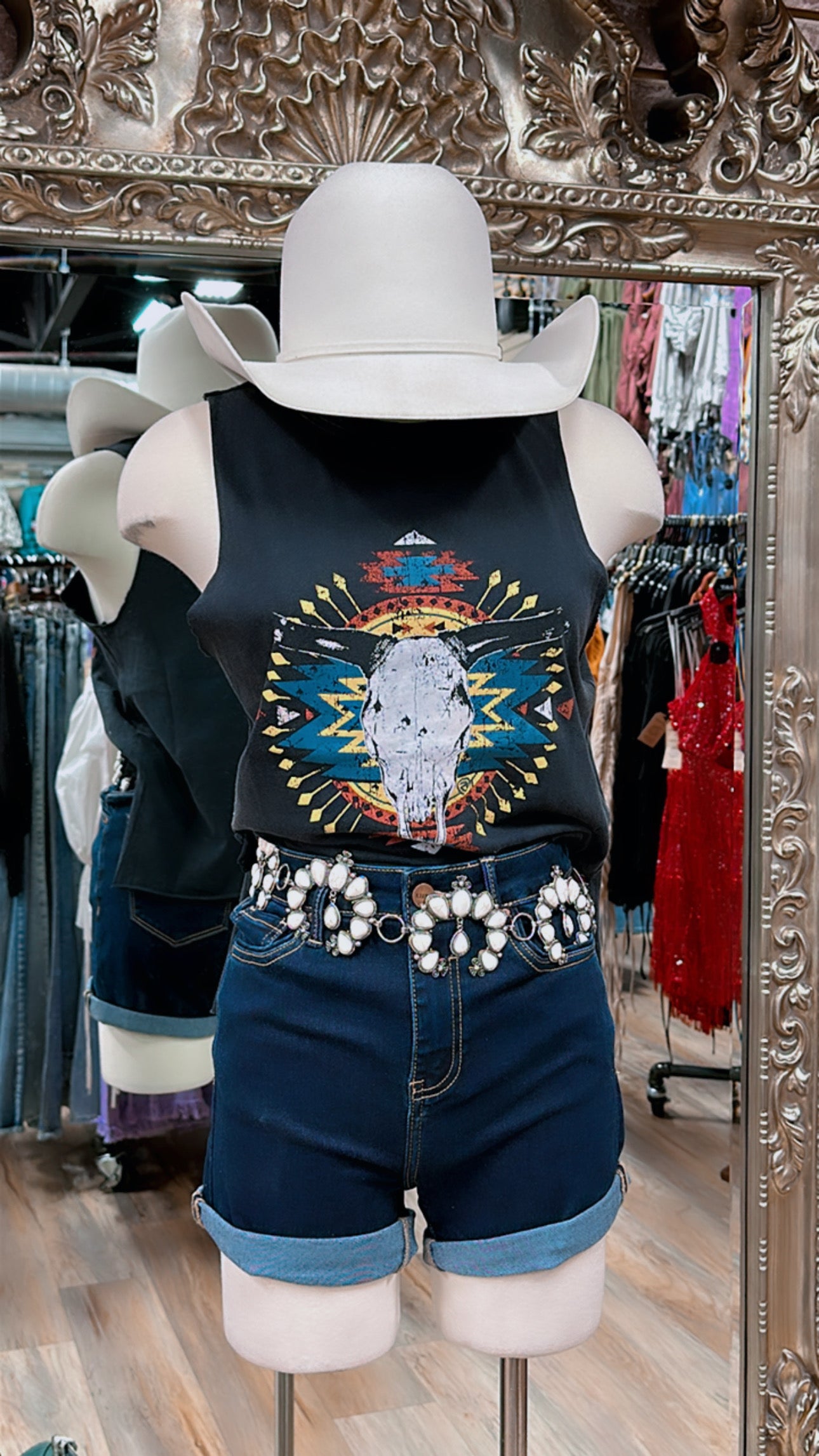 Hannah Bull Skull Rock N Roll Tank RRWT20R05C