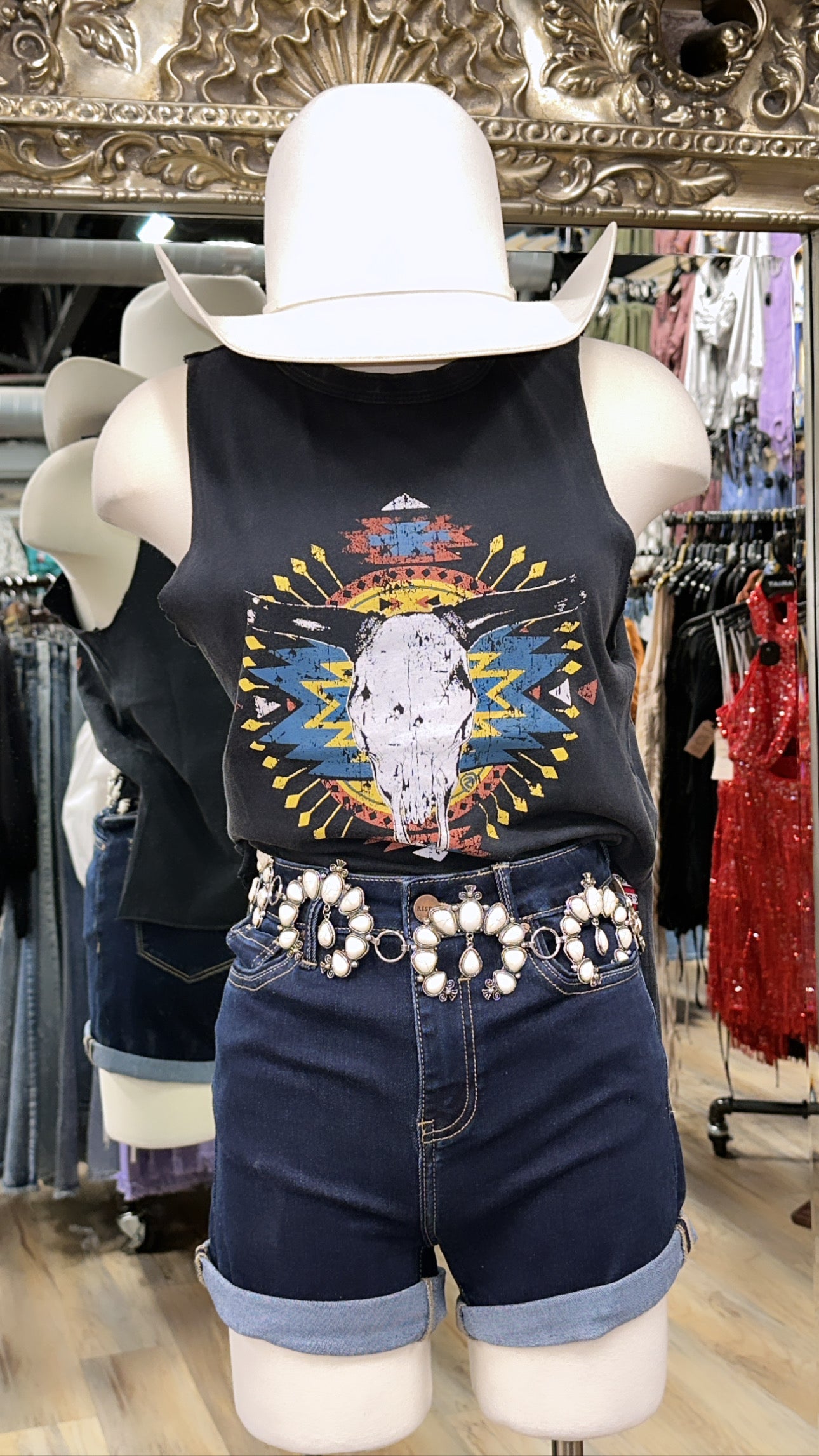 Hannah Bull Skull Rock N Roll Tank RRWT20R05C