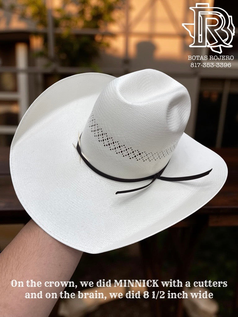 “ AZEL “ | MEN WESTERN COWBOY STRAW HAT 4 1/4 INCH BRIM