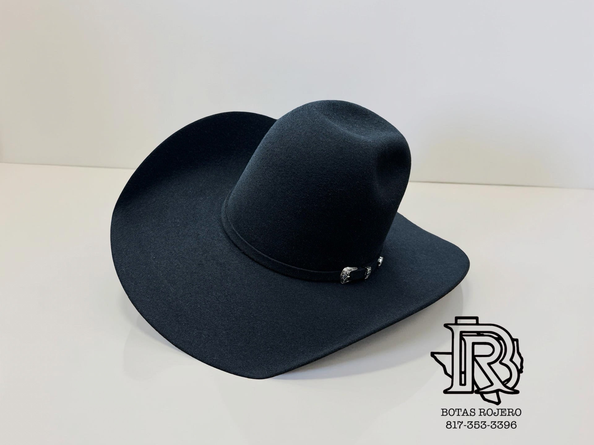 4X BLACK | IRON SPUR ™️ WOOL HAT CROWN 6” BRIM 4 1/4 “