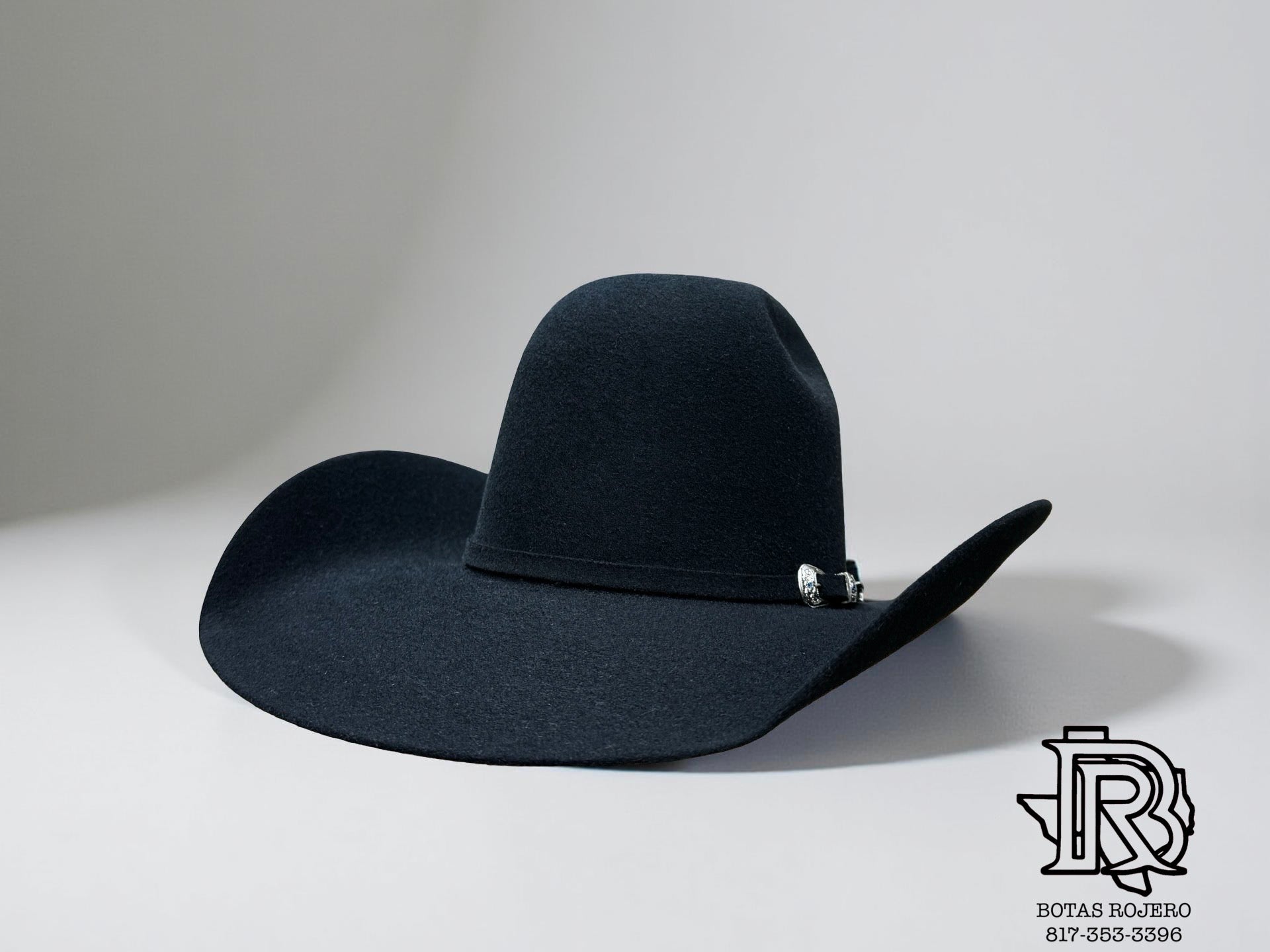 4X BLACK | IRON SPUR ™️ WOOL HAT CROWN 6” BRIM 4 1/4 “