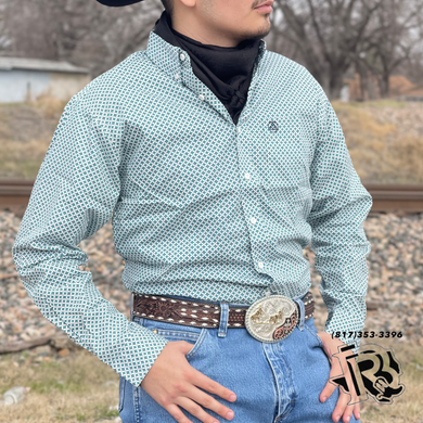 ‘’ETHAN’’| MENS TURQUOISE WESTERN  SHIRT