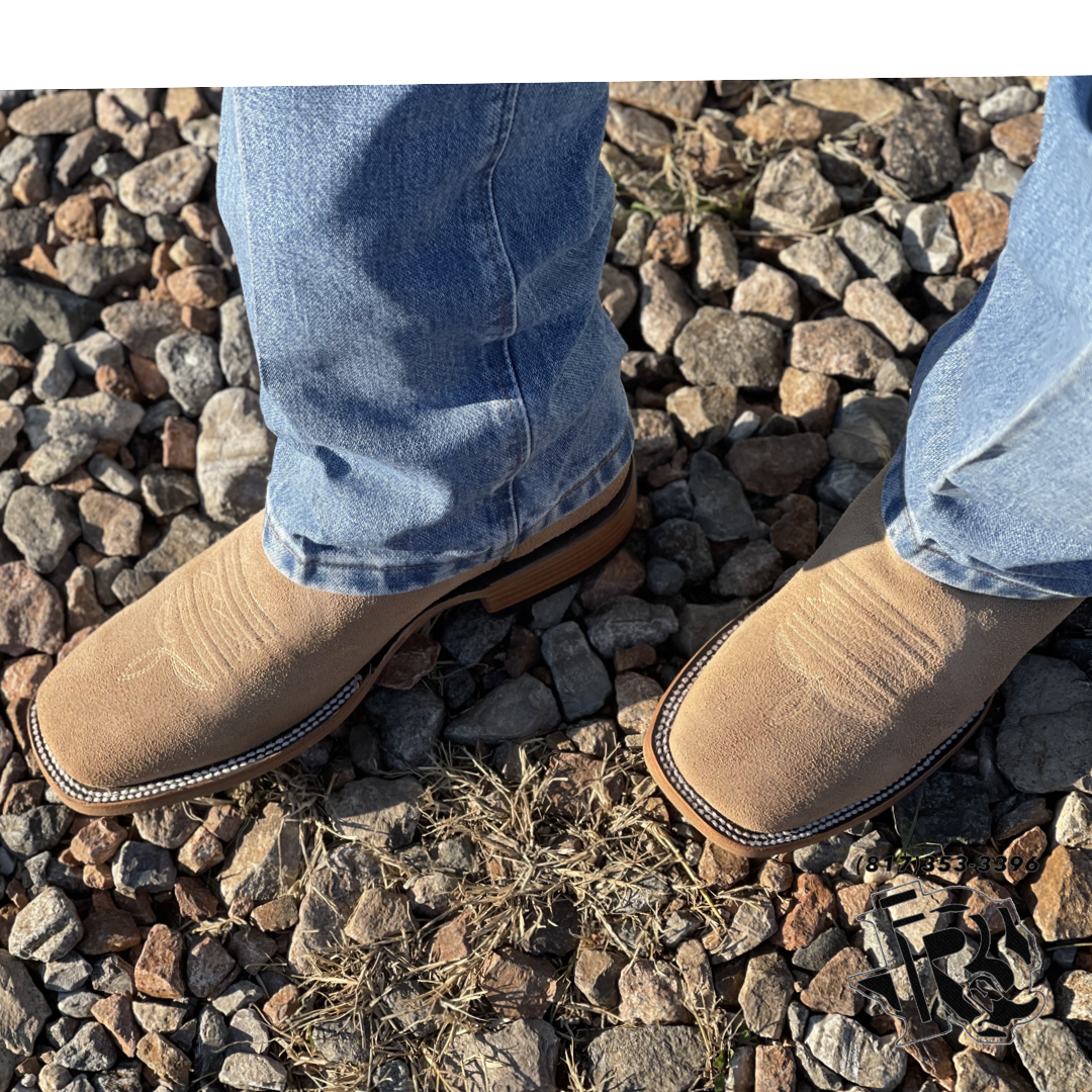 “ Edwardo “ | CAMELL ROUGH OUT BOOTS SQUARE TOE
