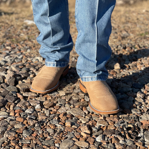 “ Edwardo “ | CAMELL ROUGH OUT BOOTS SQUARE TOE