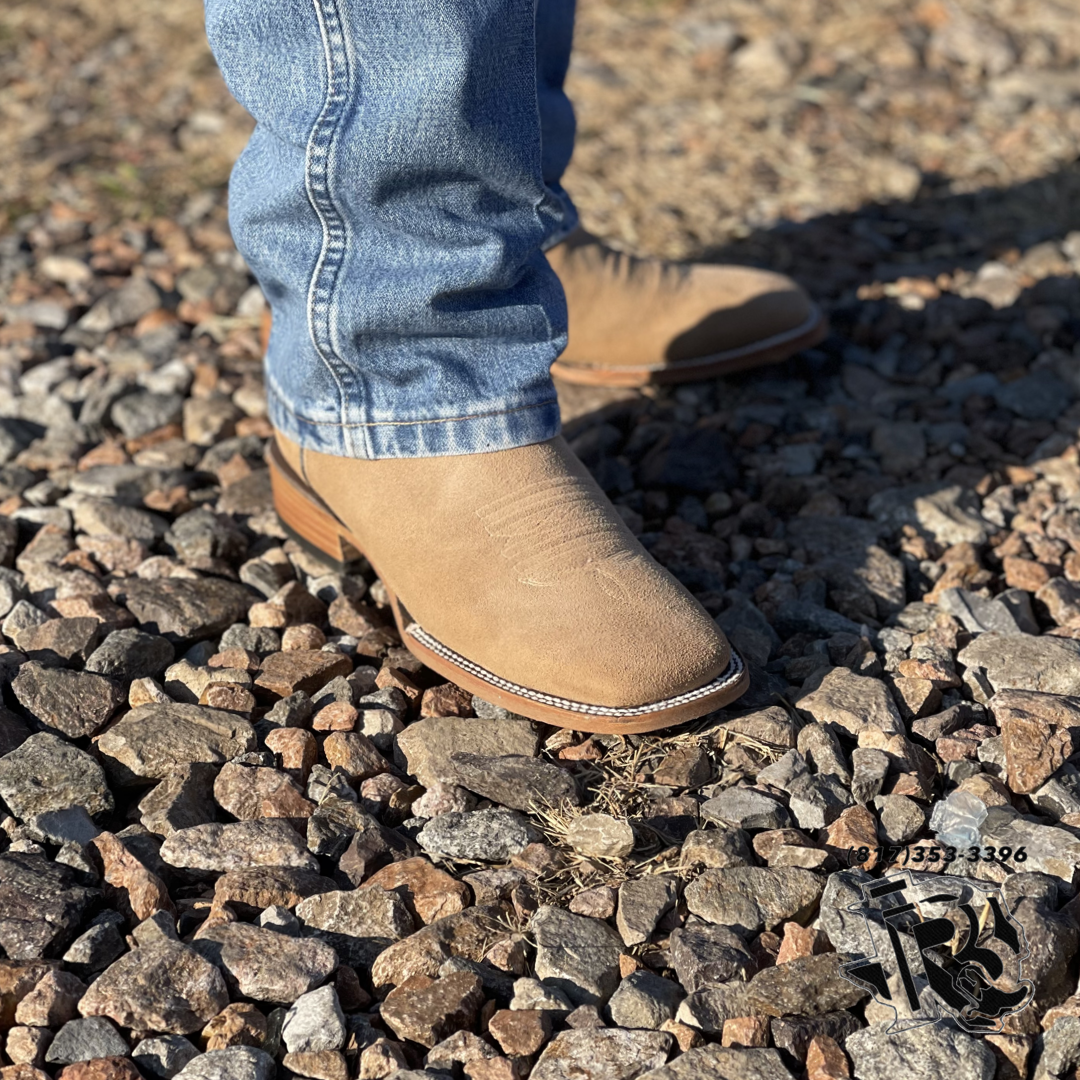 “ Edwardo “ | CAMELL ROUGH OUT BOOTS SQUARE TOE